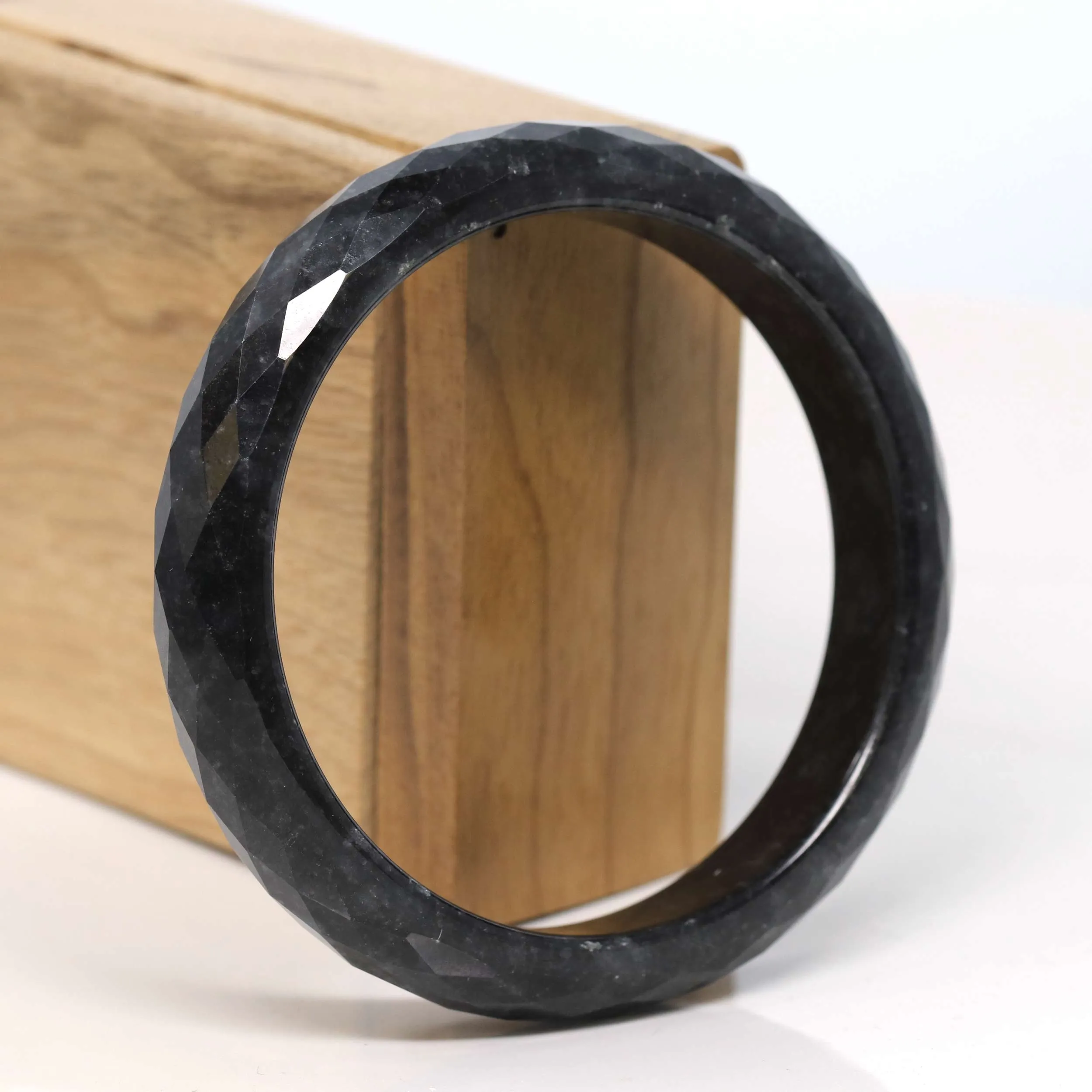 Baikalla "Half Round" WuJi Jadeite Jade Bangle Bracelet (61.05 mm) #T337