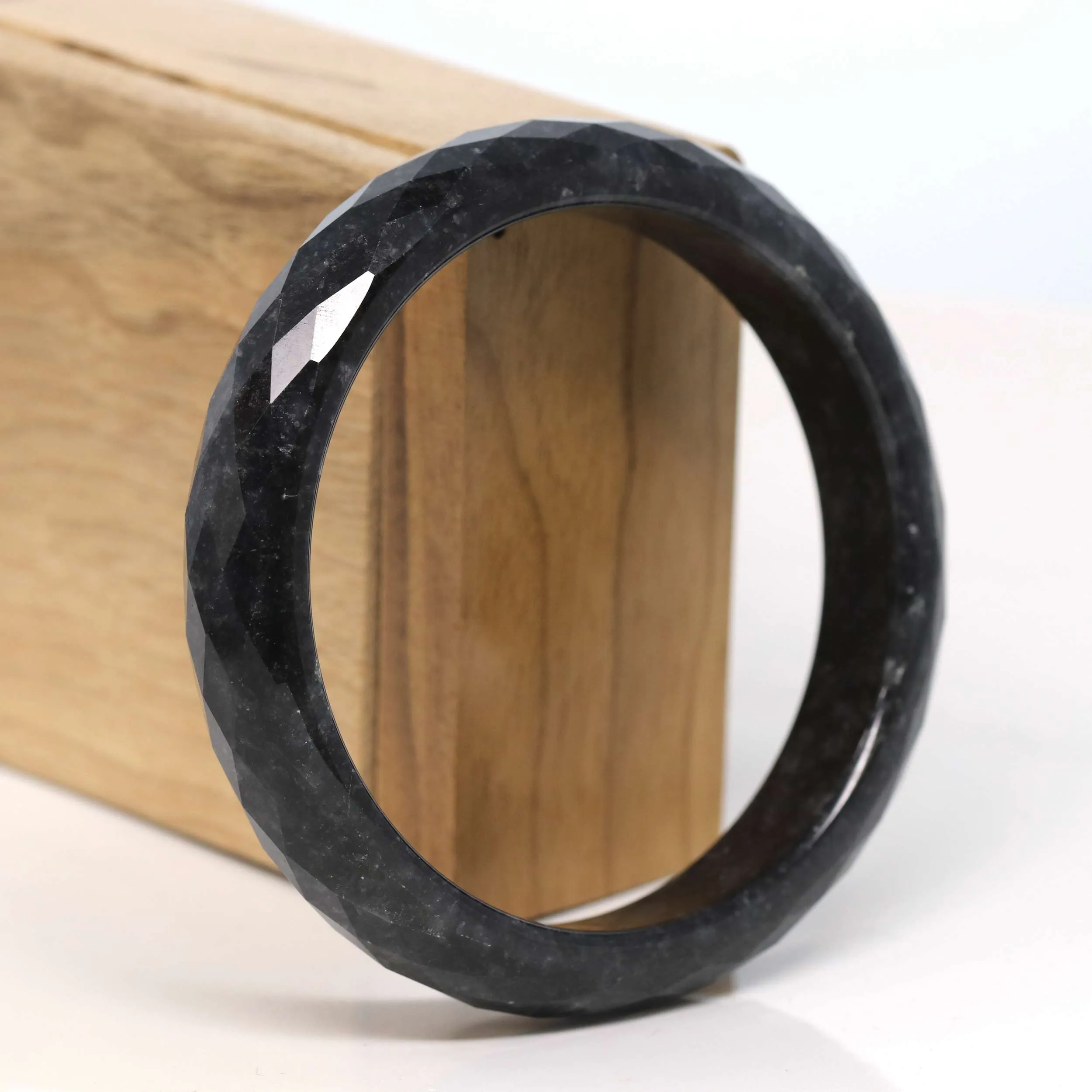 Baikalla "Half Round" WuJi Jadeite Jade Bangle Bracelet (61.05 mm) #T337