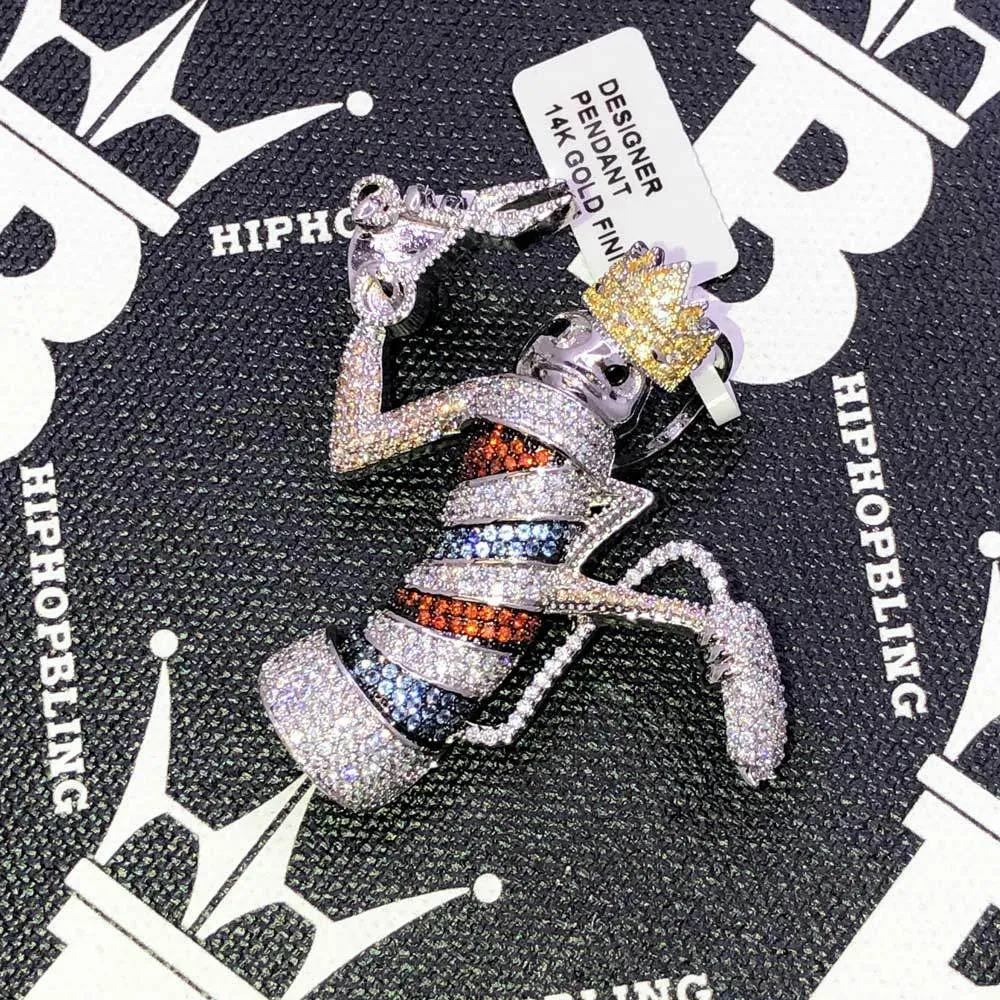 Barber King CZ Hip Hop Bling Bling Pendant