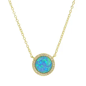 Beacon Opal Circle Necklace With Crystals