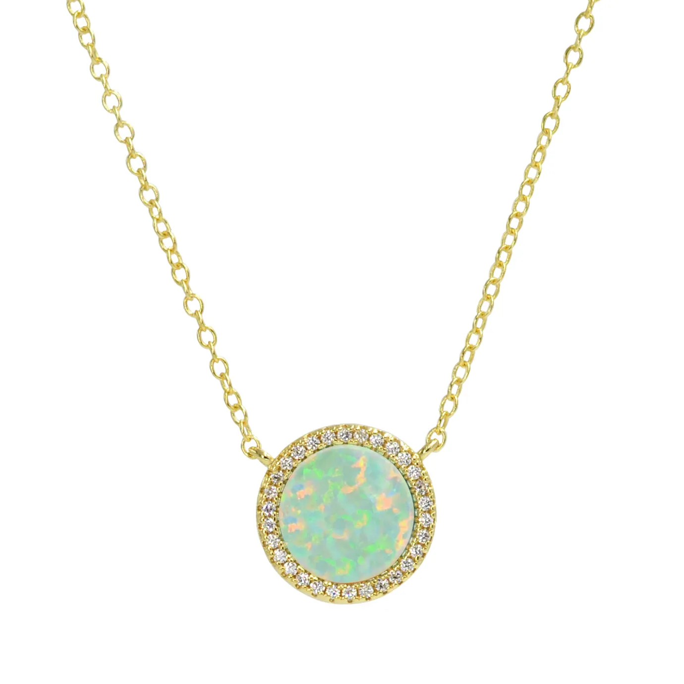 Beacon Opal Circle Necklace With Crystals