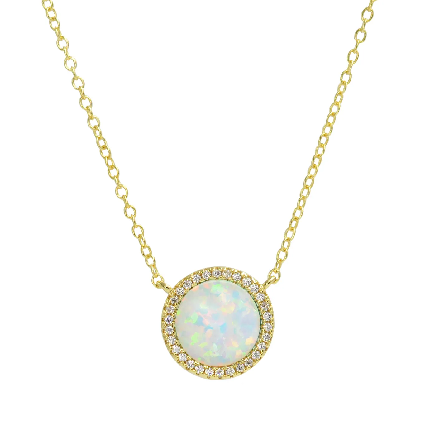 Beacon Opal Circle Necklace With Crystals