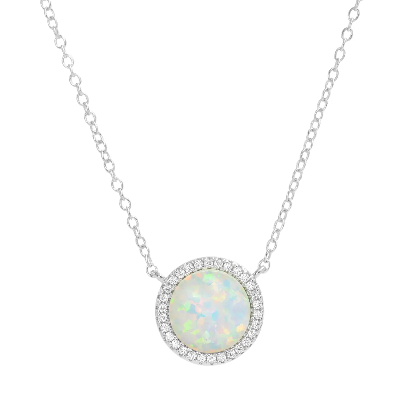 Beacon Opal Circle Necklace With Crystals