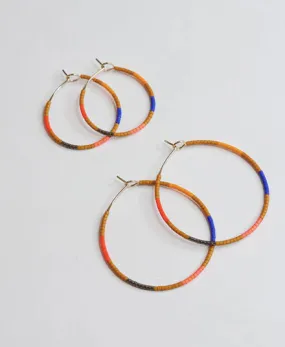 Beaded Hoop Earrings, Ximena