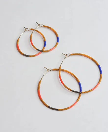 Beaded Hoop Earrings, Ximena