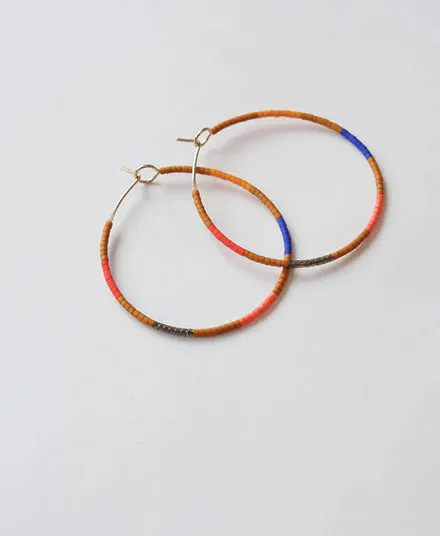 Beaded Hoop Earrings, Ximena