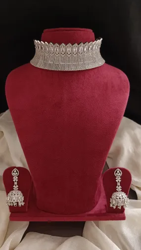 Beautiful Full Neck Covered  Zircon Choker set