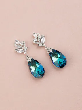 Bermuda Blue Crystal Earrings