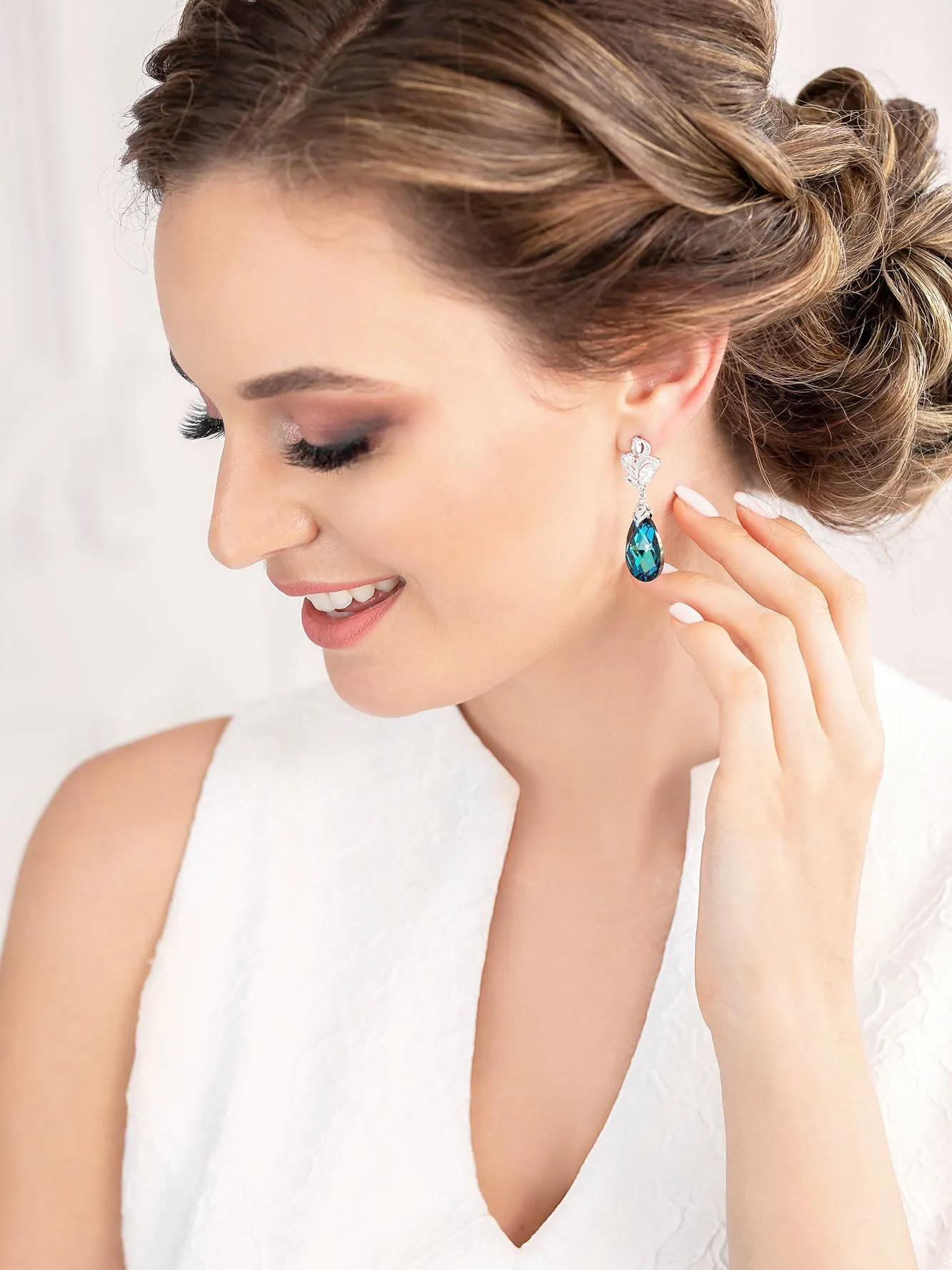 Bermuda Blue Crystal Earrings