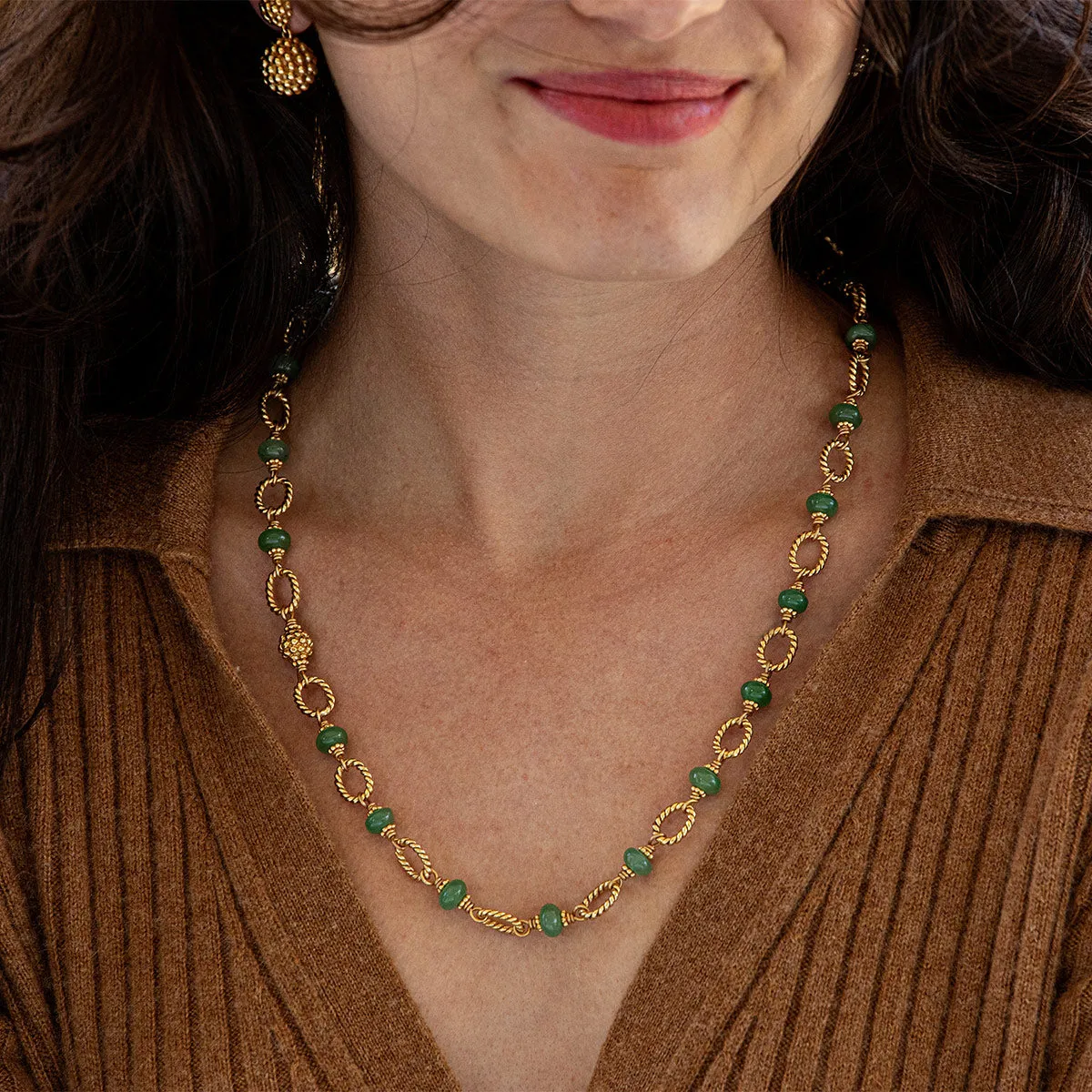 Berry & Bead 24" Chain - Meadow Jade
