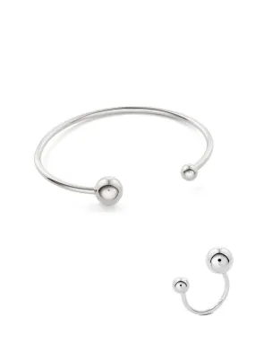 Big Bomb Bracelet and Big Bomb Multisize Ring Duo Silver