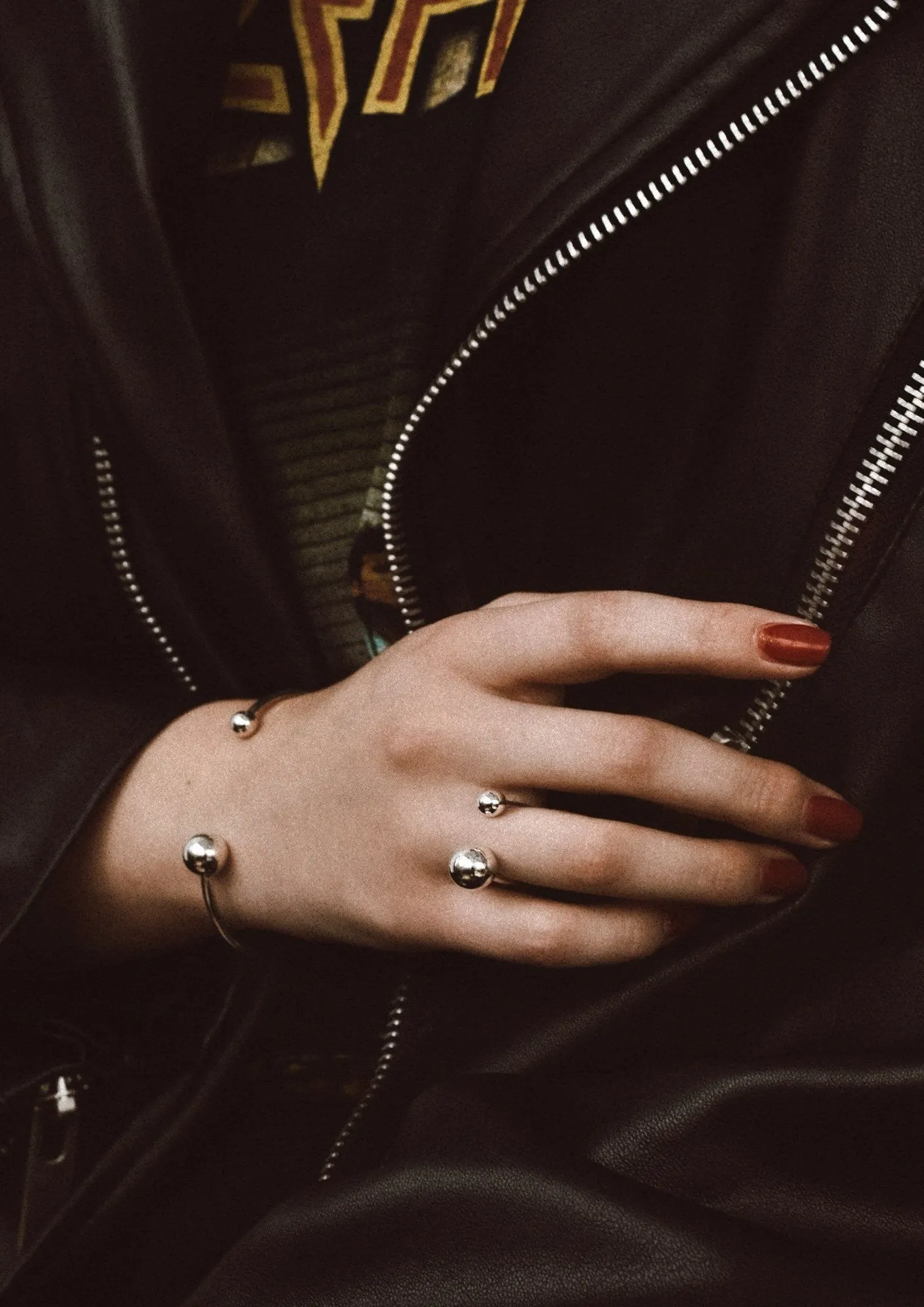 Big Bomb Bracelet and Big Bomb Multisize Ring Duo Silver