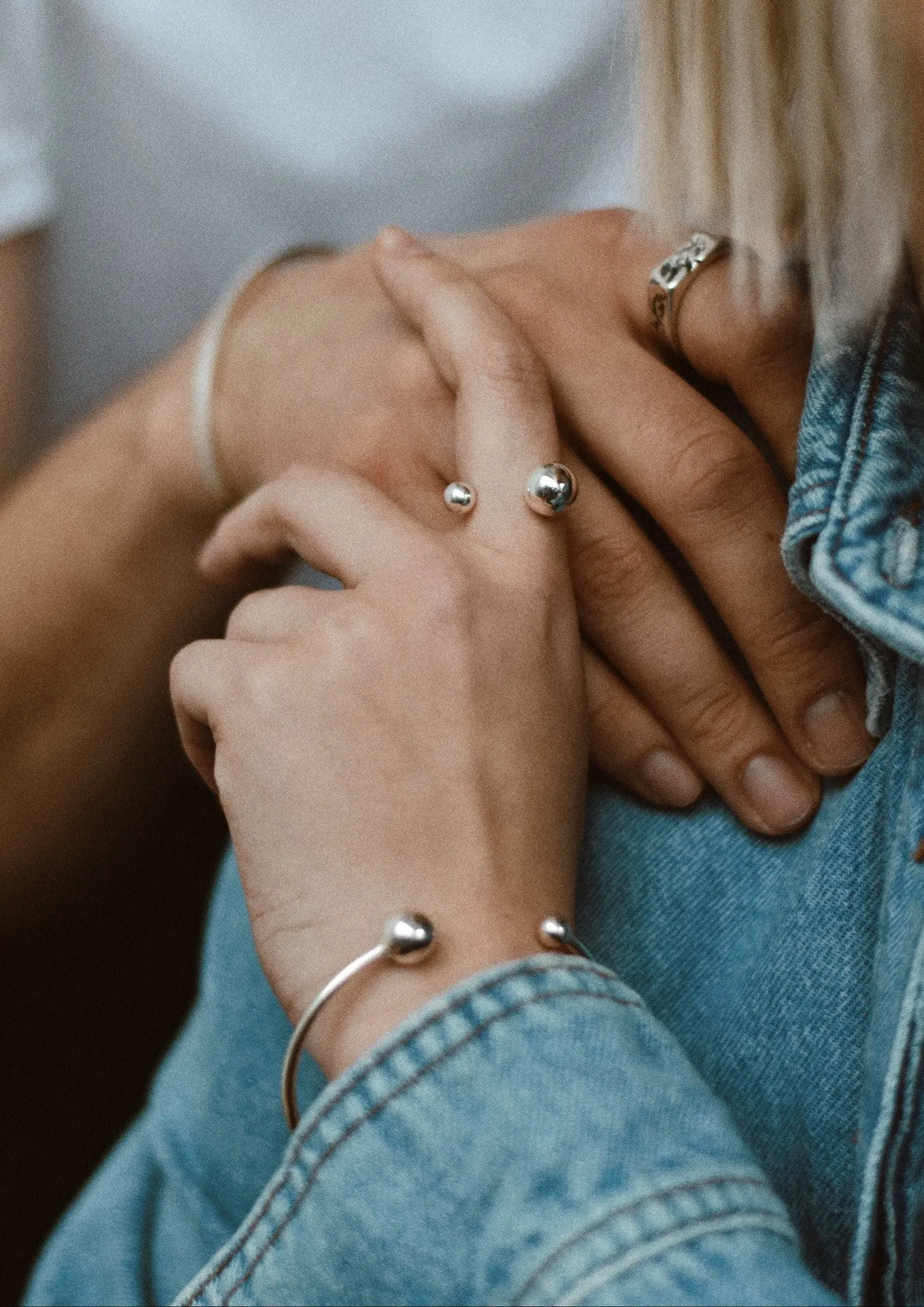 Big Bomb Bracelet and Big Bomb Multisize Ring Duo Silver