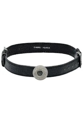 Big Thirdeye Leather Choker