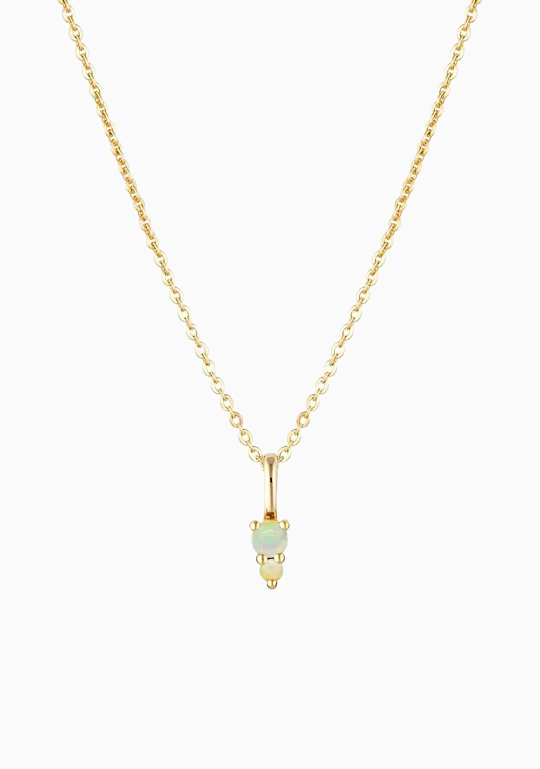 Binary Opal Necklace_Gold