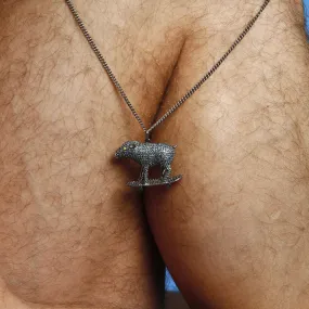 Bjarne Melgaard x Bjørg Saphhire Skatepig Necklace