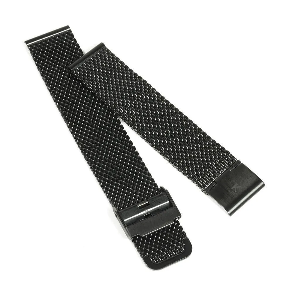 Black Mesh Watch Strap - 20mm Width