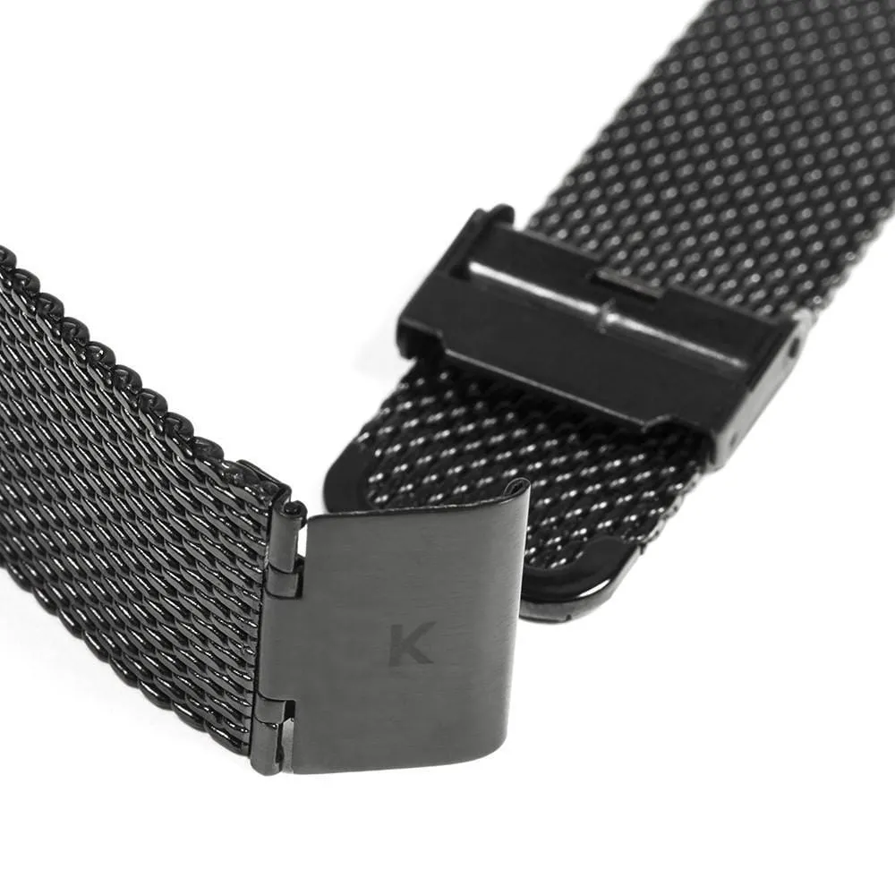 Black Mesh Watch Strap - 20mm Width