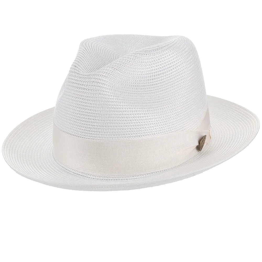 Black Straw Fedora Hat