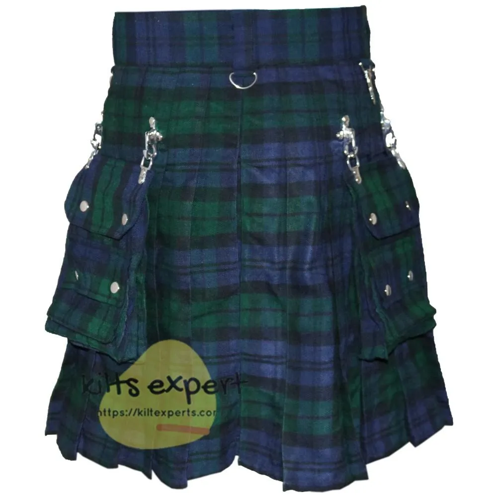 Black Watch Heavy 16Oz Stud Kilt