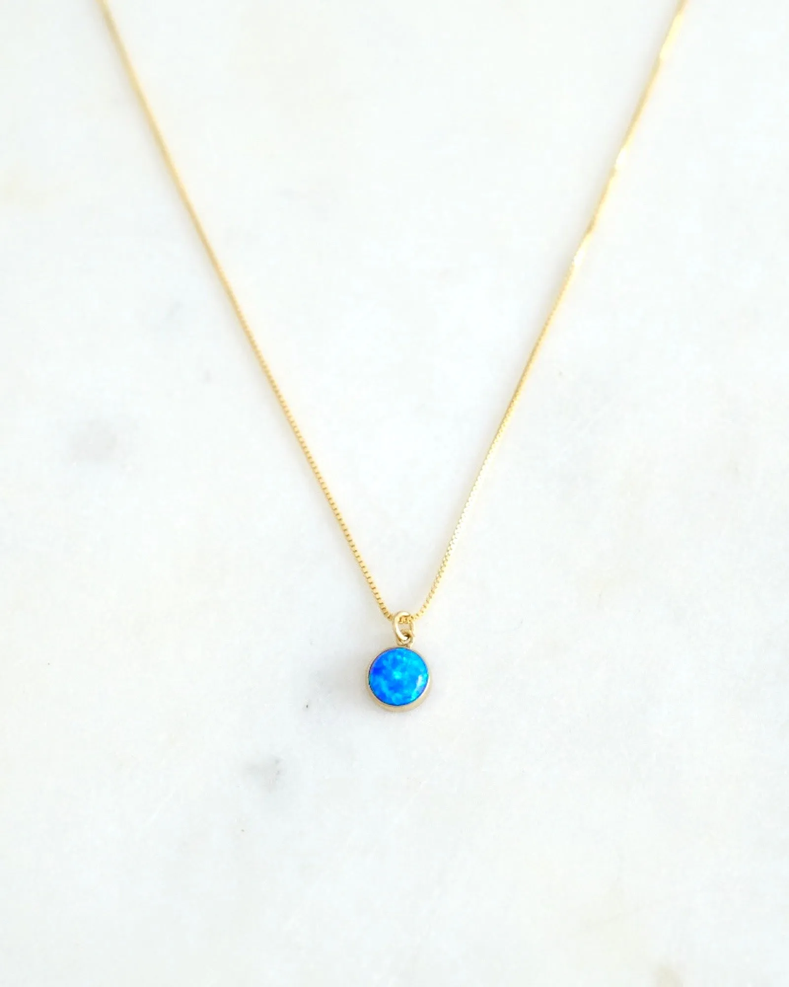 Blue Opal Lilly Necklace