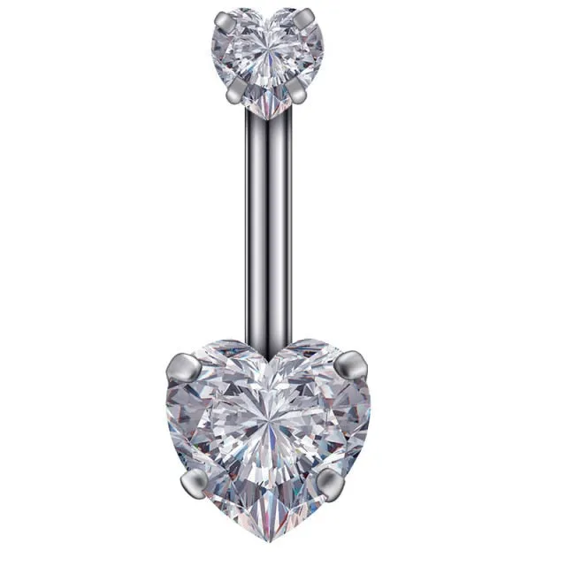 Body Jewelry Belly Button Rings for Women with Zircon in Gold Color and Silver Color