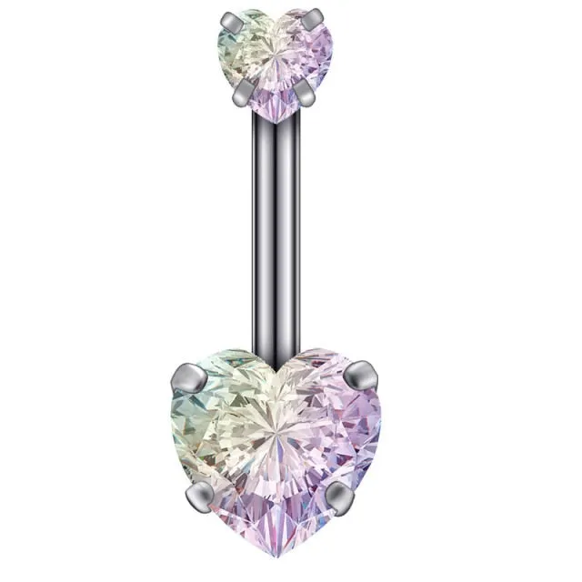 Body Jewelry Belly Button Rings for Women with Zircon in Gold Color and Silver Color