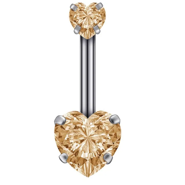 Body Jewelry Belly Button Rings for Women with Zircon in Gold Color and Silver Color