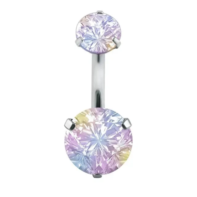 Body Jewelry Belly Button Rings for Women with Zircon in Gold Color and Silver Color