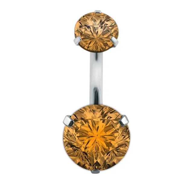 Body Jewelry Belly Button Rings for Women with Zircon in Gold Color and Silver Color
