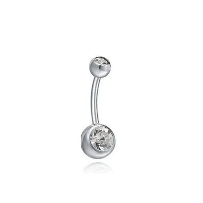 Body Jewelry Belly Button Rings for Women with Zircon in Gold Color and Silver Color