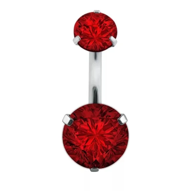 Body Jewelry Belly Button Rings for Women with Zircon in Gold Color and Silver Color