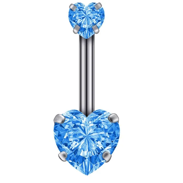 Body Jewelry Belly Button Rings for Women with Zircon in Gold Color and Silver Color