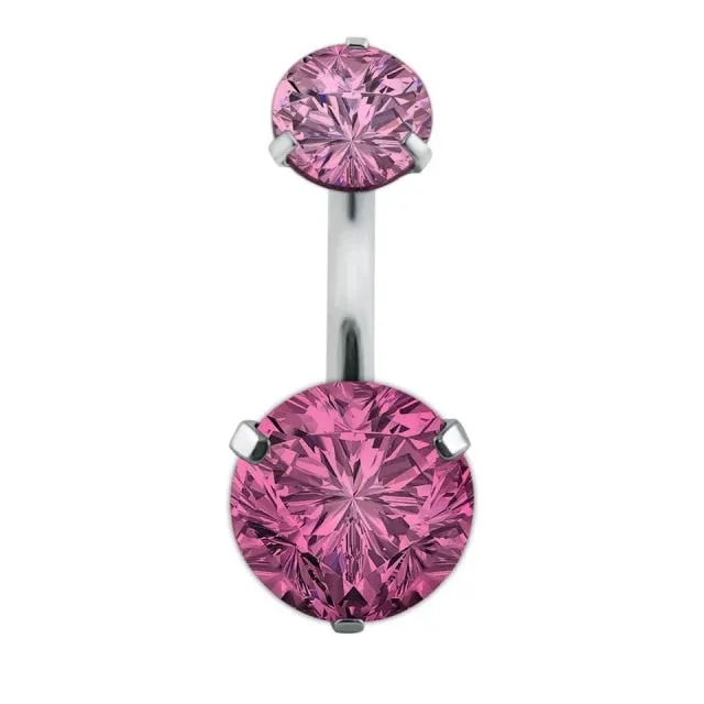 Body Jewelry Belly Button Rings for Women with Zircon in Gold Color and Silver Color