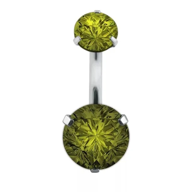 Body Jewelry Belly Button Rings for Women with Zircon in Gold Color and Silver Color