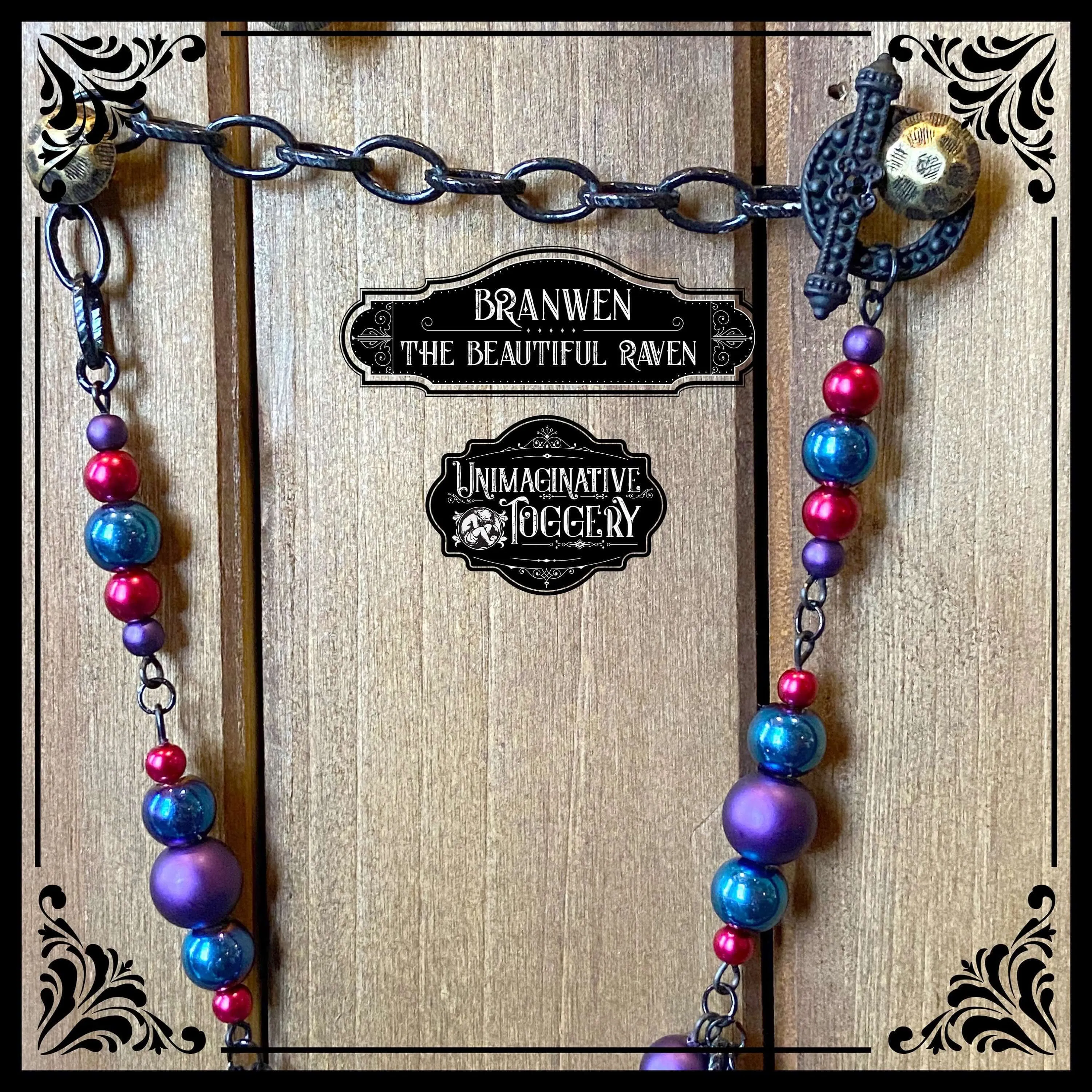 Branwen the Beautiful Raven necklace