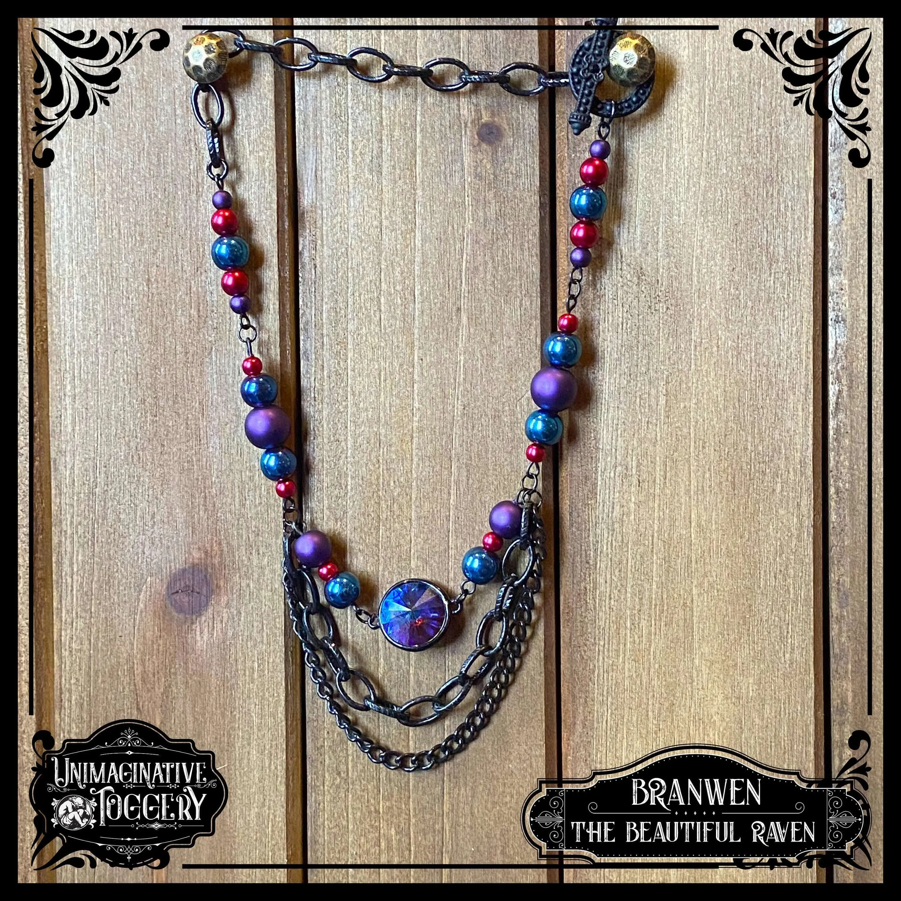 Branwen the Beautiful Raven necklace