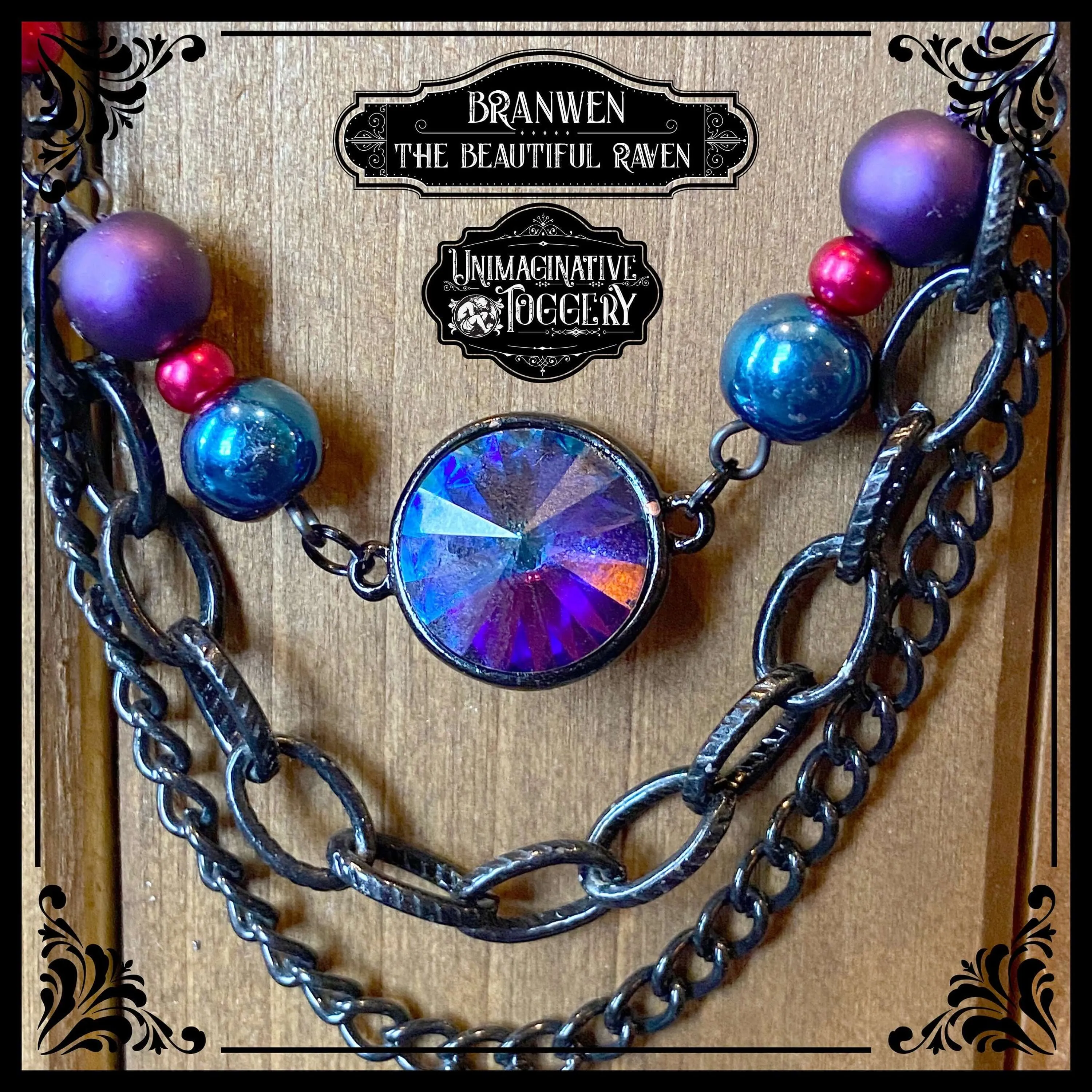 Branwen the Beautiful Raven necklace