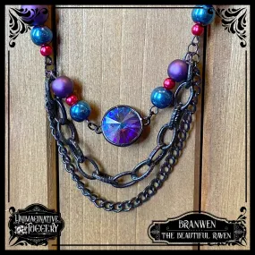 Branwen the Beautiful Raven necklace