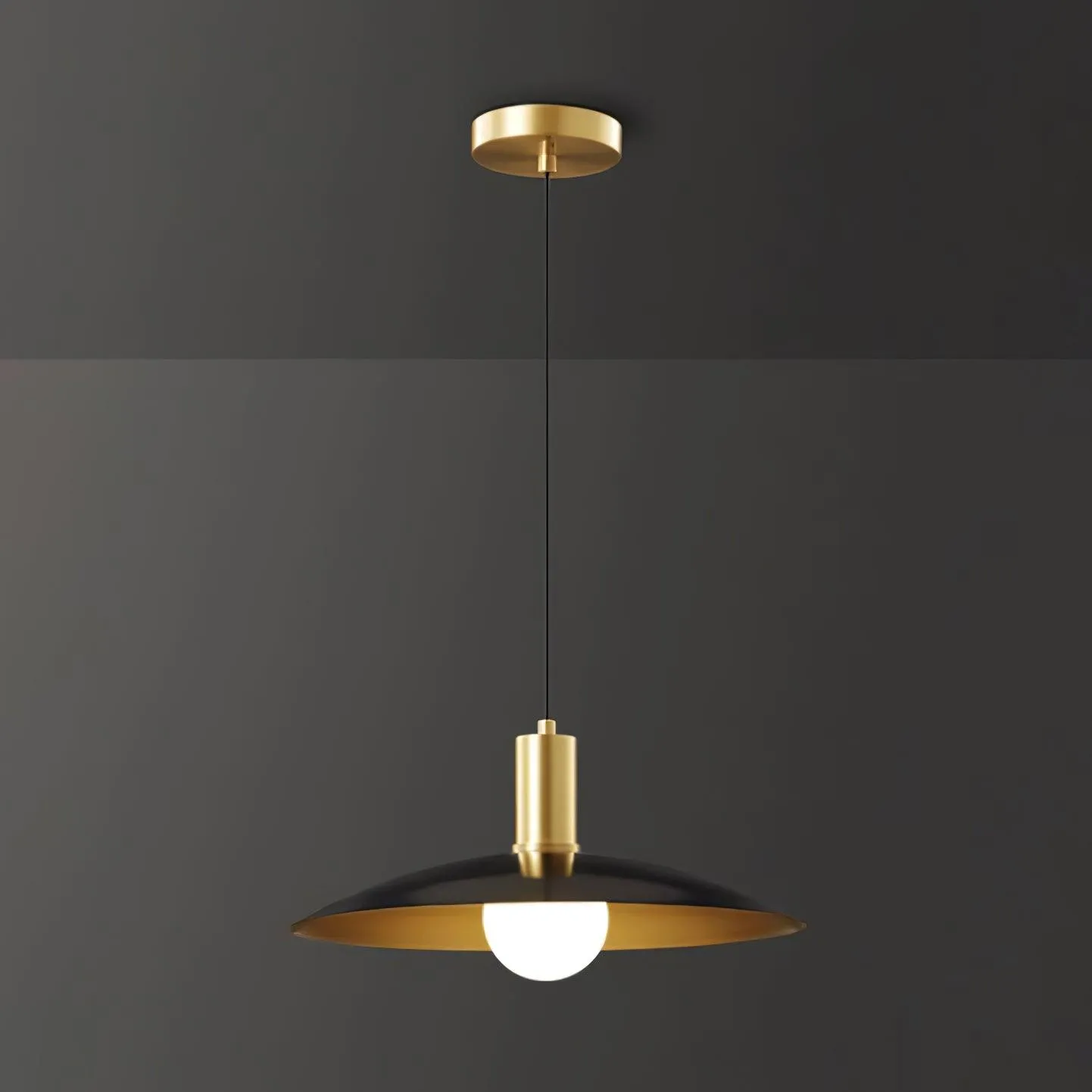 Brass Flared Pendant Lamp