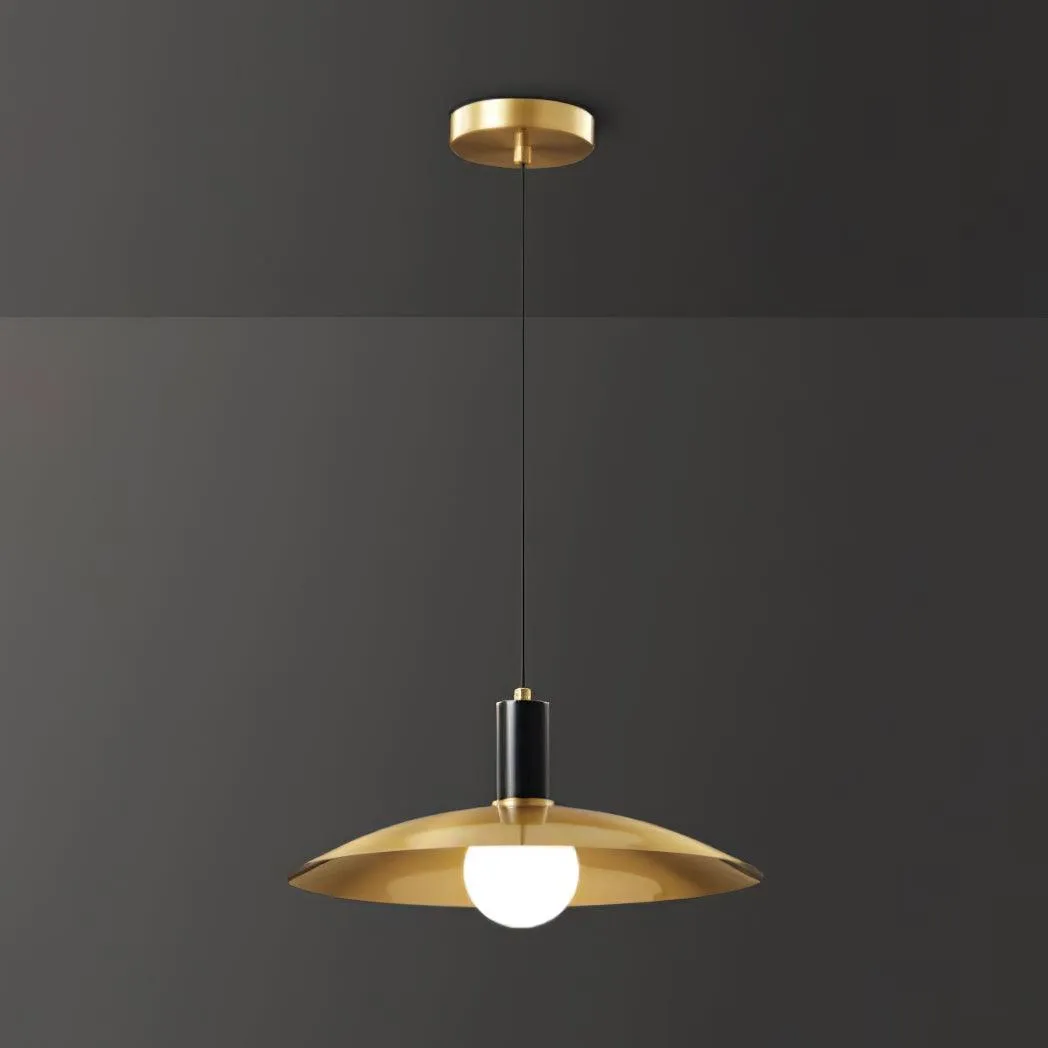 Brass Flared Pendant Lamp