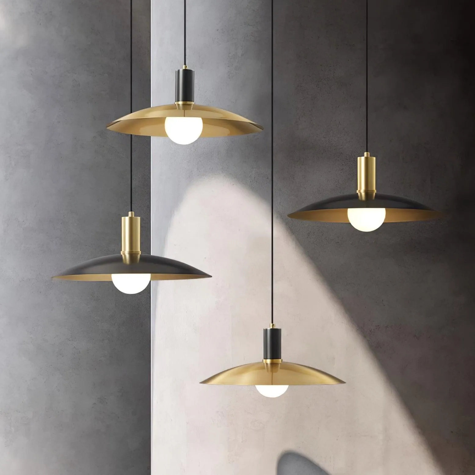 Brass Flared Pendant Lamp