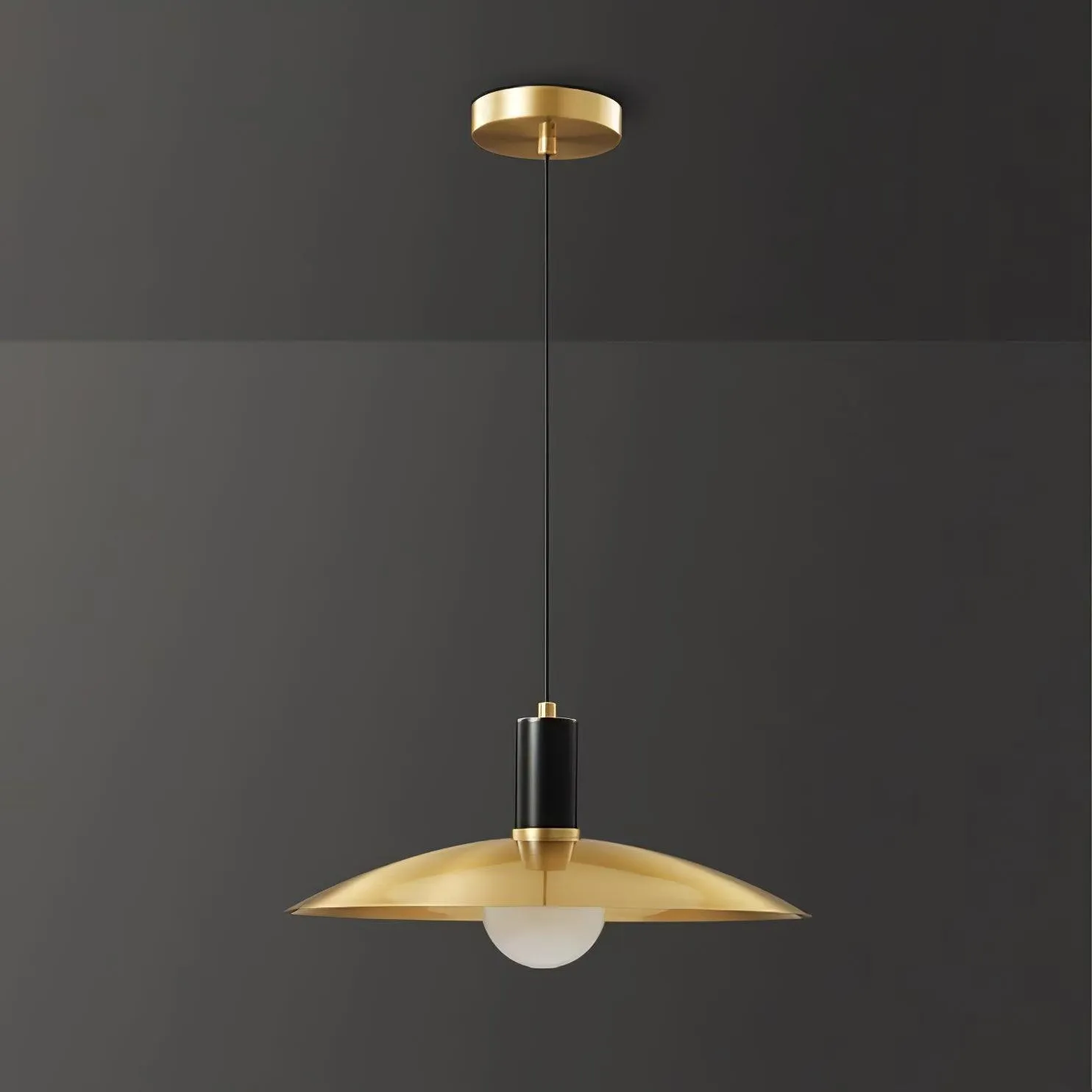 Brass Flared Pendant Lamp