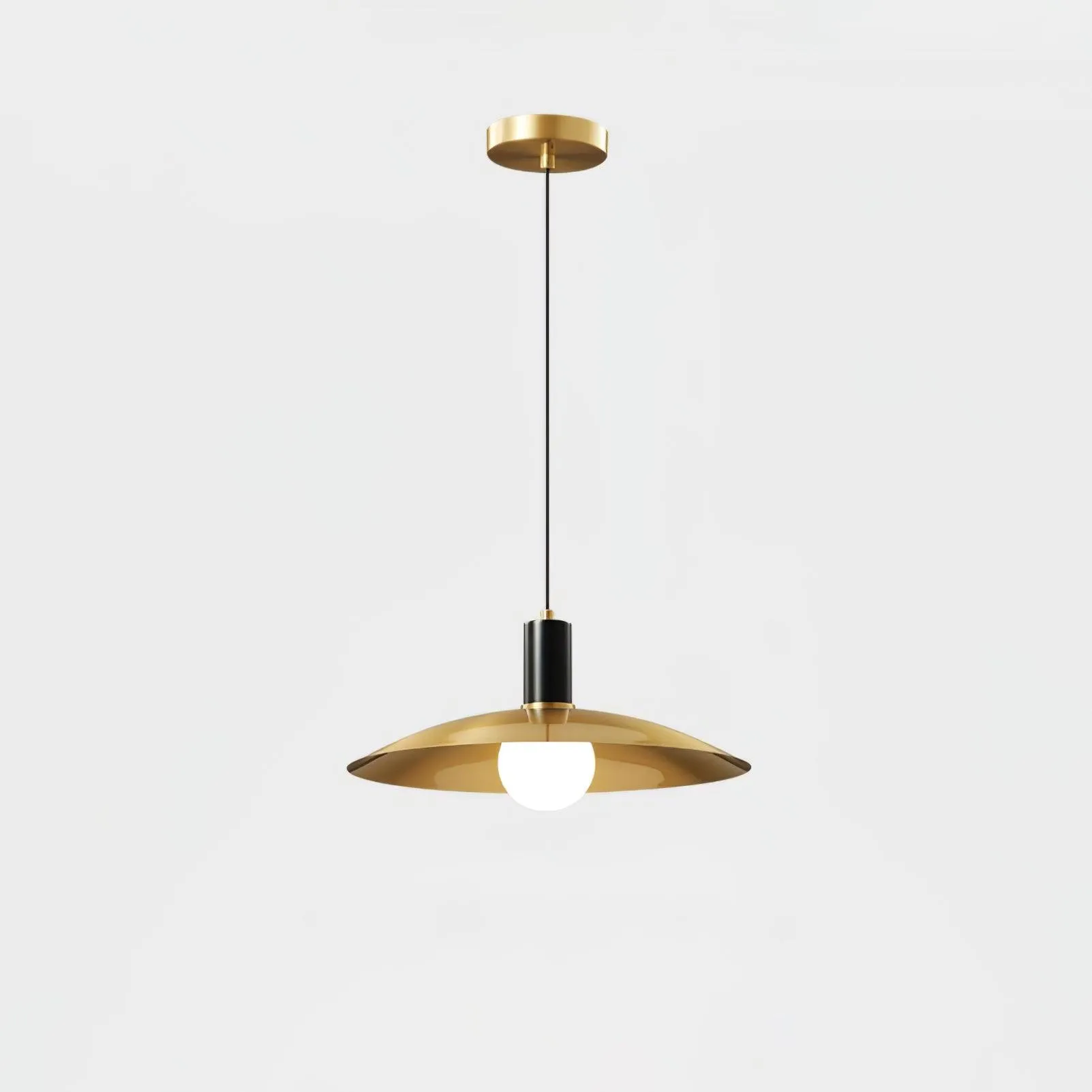 Brass Flared Pendant Lamp