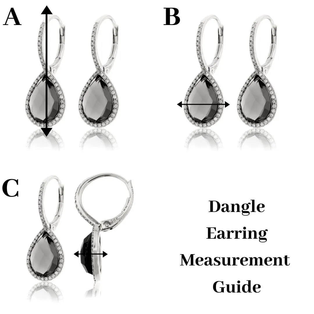 Brown  Diamond & Diamond Dangle Earrings