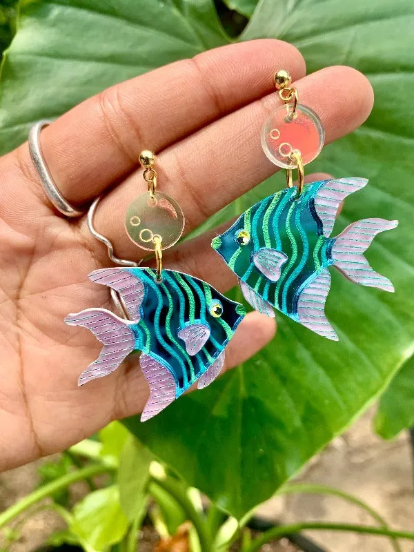 Bubbles Fish Earrings