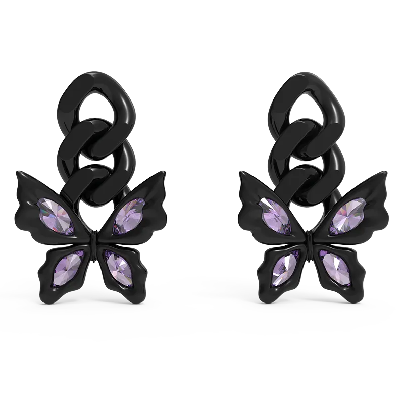 BUTTERFLY CUBAN CHAIN EARRING