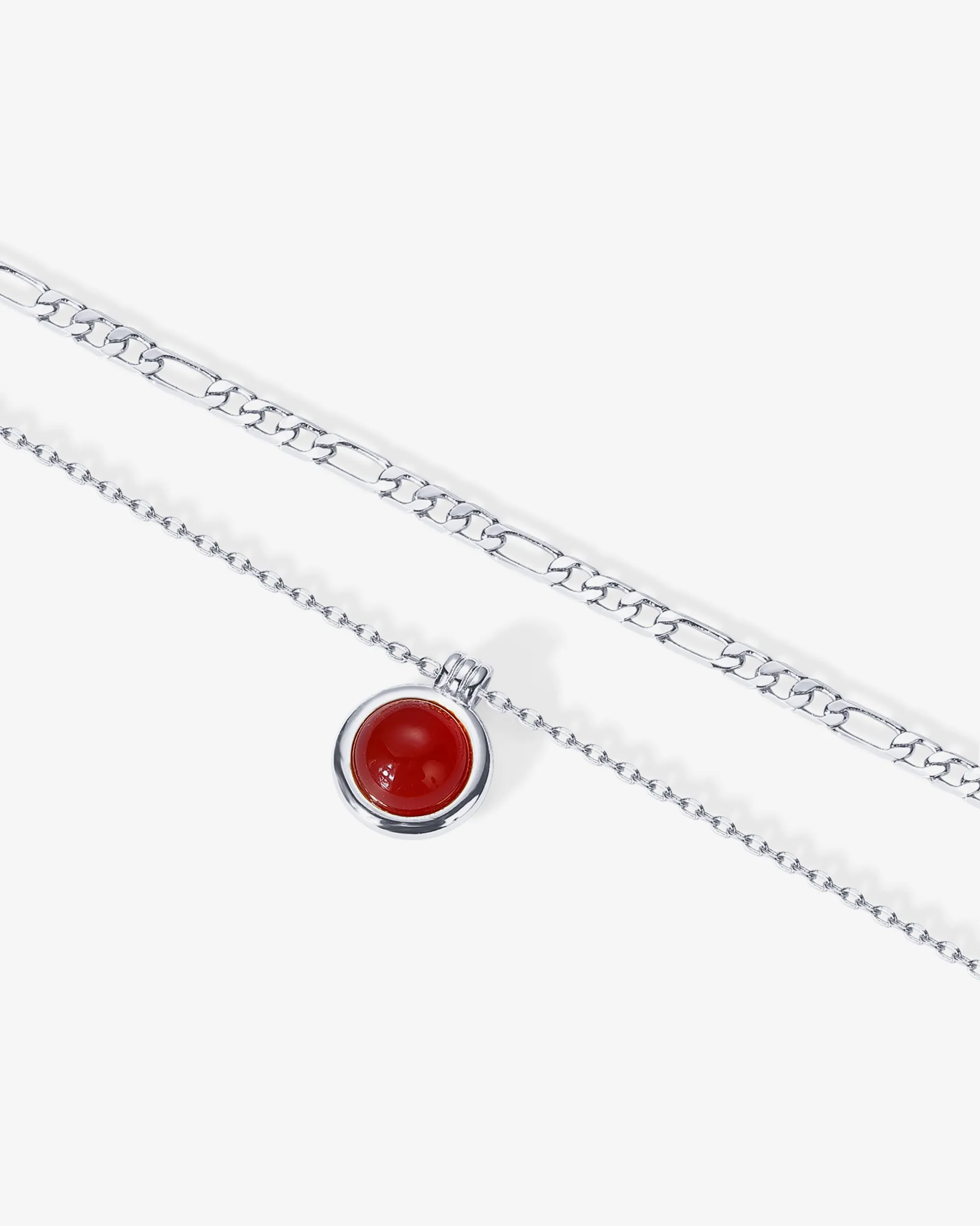 Carnelian & Aventurine Gemstone Layered Necklace