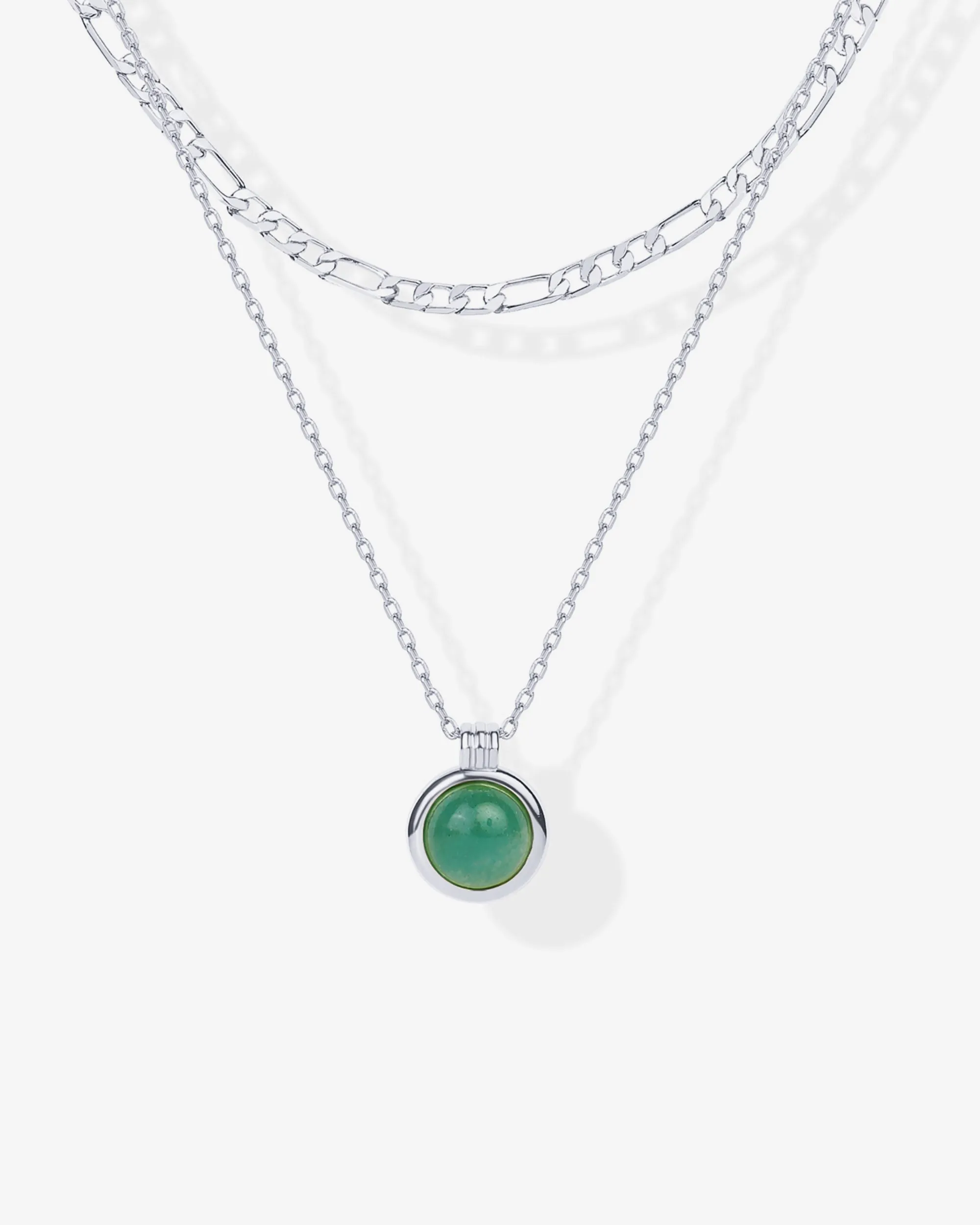 Carnelian & Aventurine Gemstone Layered Necklace