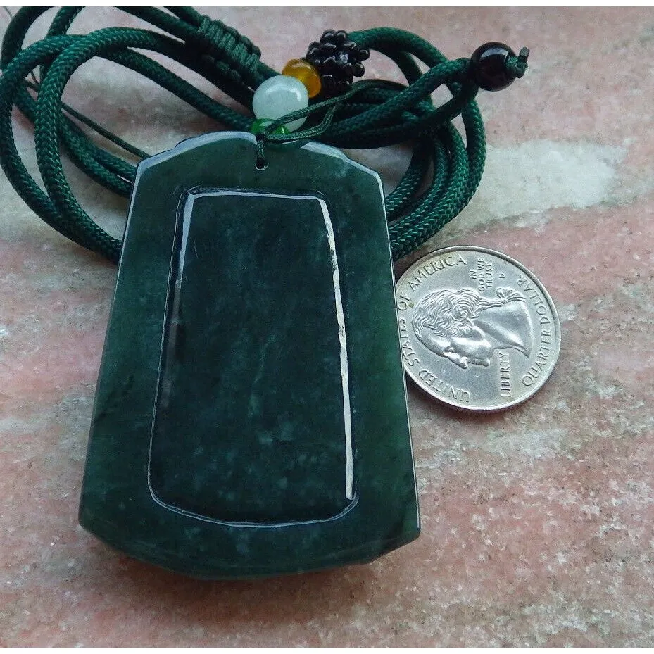 Certified Green Burma 100% Natural A Jade Jadeite Pendant Tiger Necklace